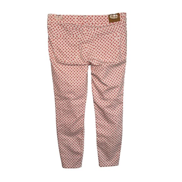 Abercrombie & Fitch Womens Pink & White Patterned Skinny Ankle Pants Size 6 W28 - Picture 2 of 8